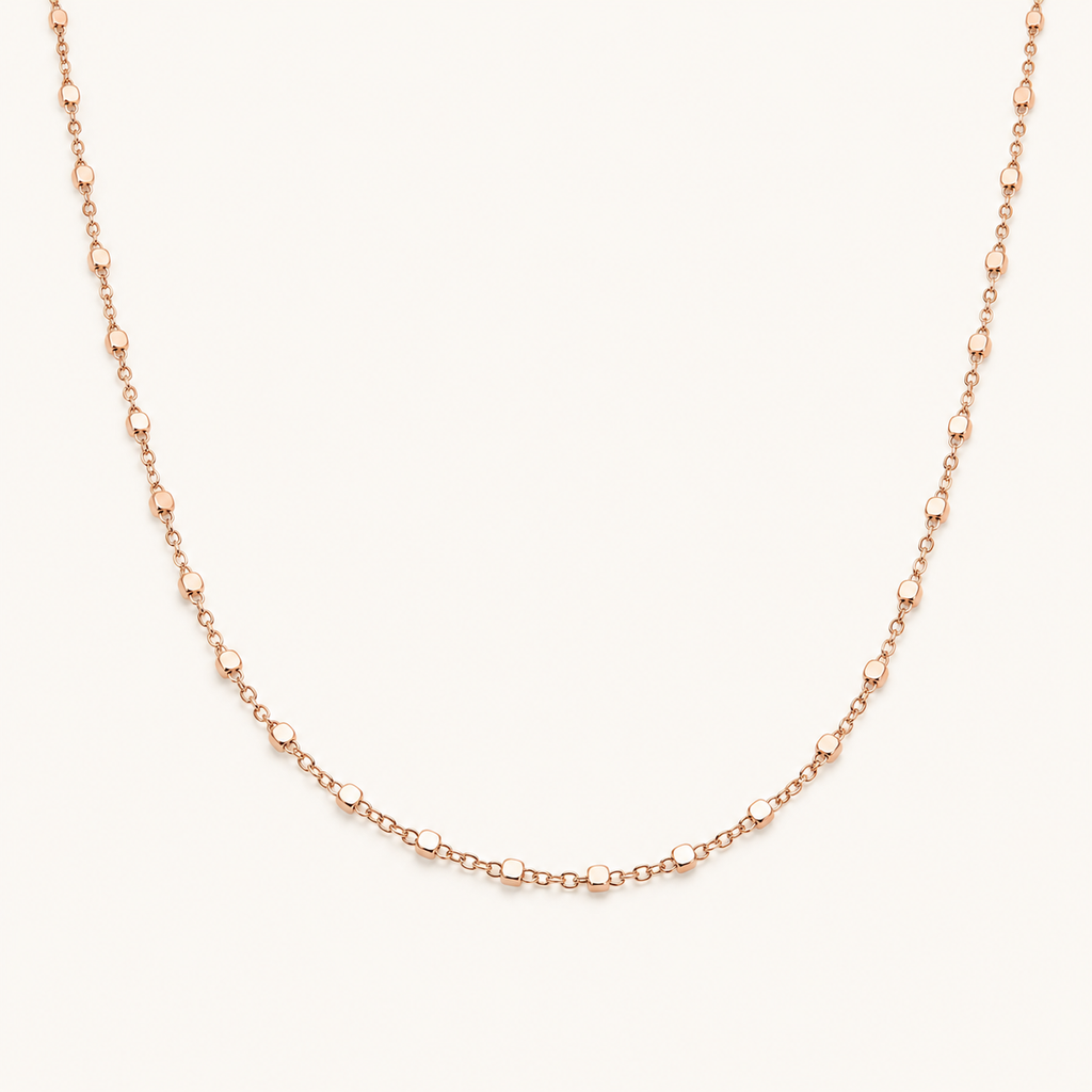 925 Silber Layering Kette Würfel