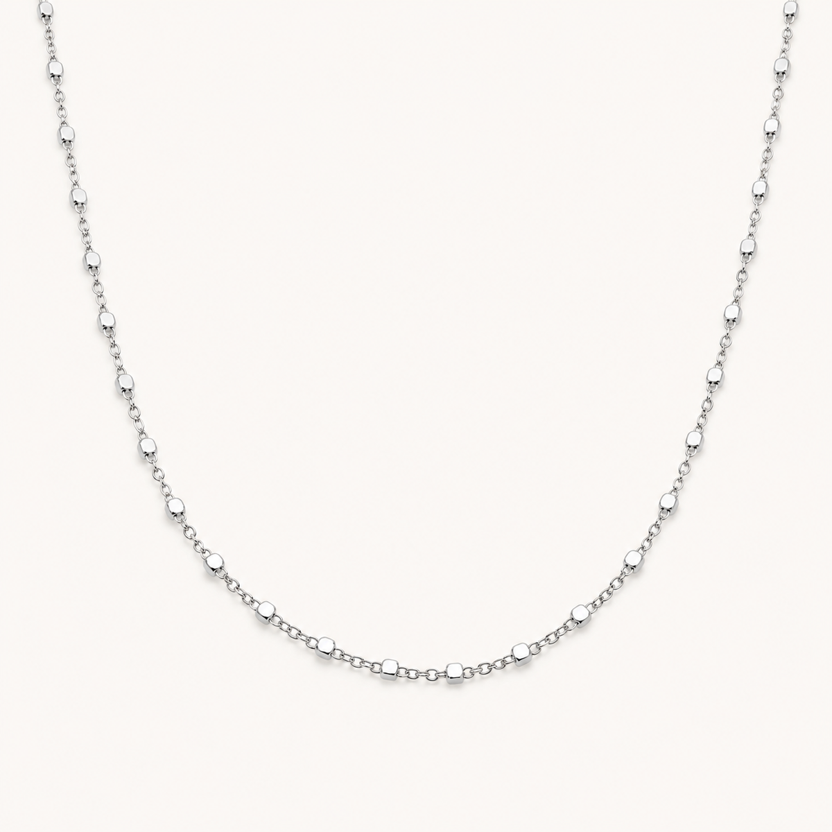 925 Silber Layering Kette Würfel