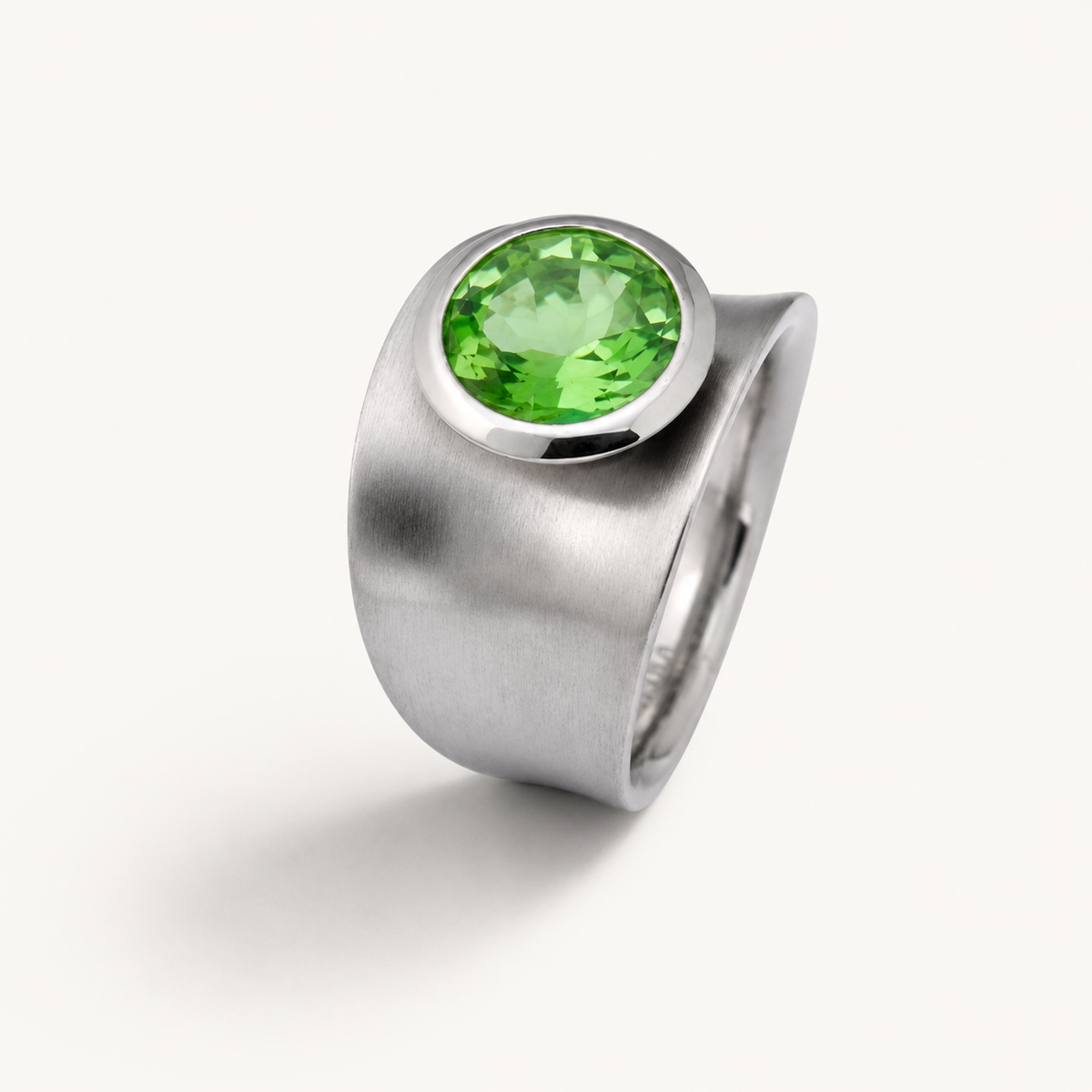 Statement Ring mit Wunschstein aus Edelstahl