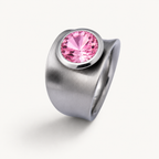 Statement Ring mit Wunschstein aus Edelstahl
