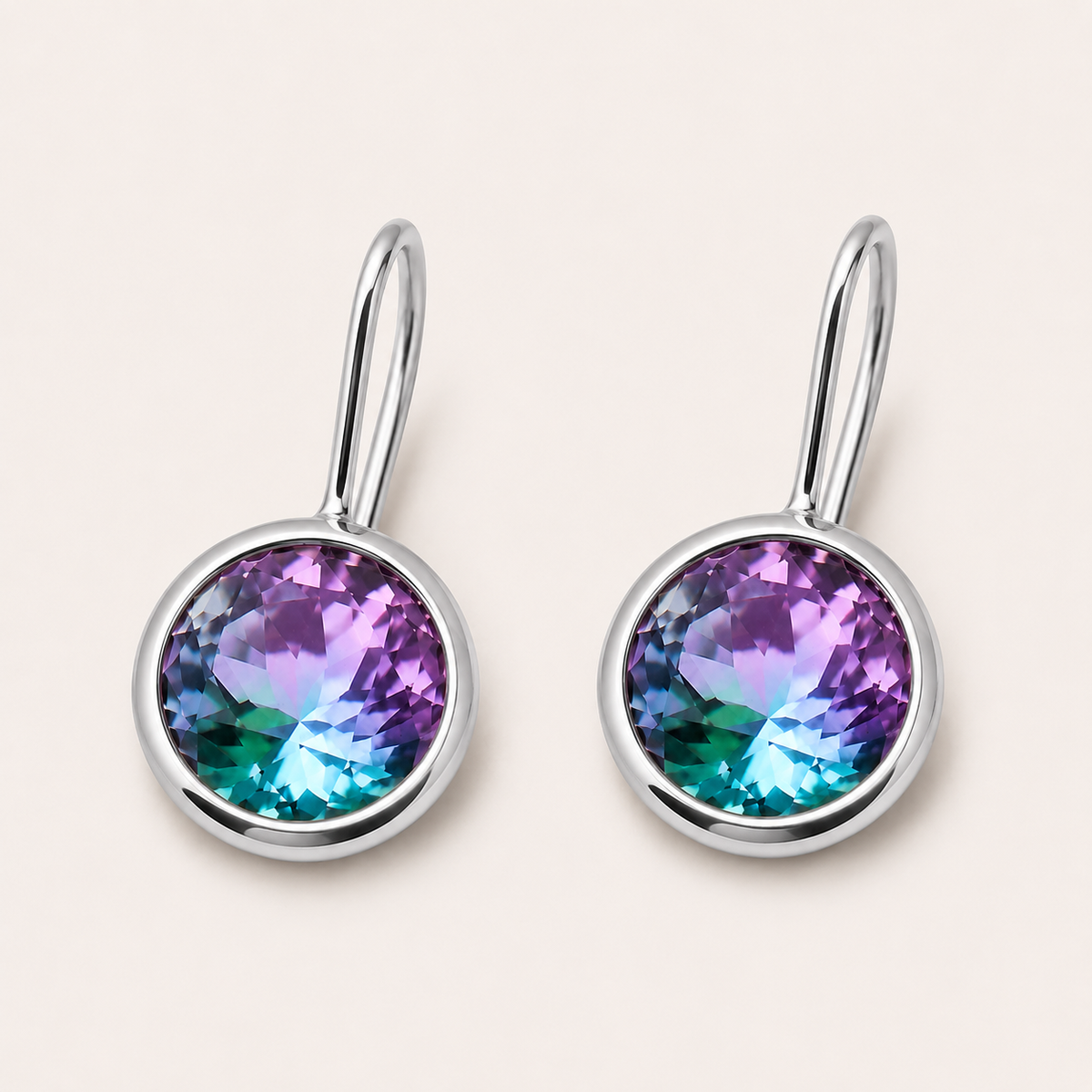 Funkelnder Edelstahl Ohrhänger in 13mm