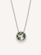 Funkelnde Edelstahl Kette mit 13 mm Stein Anhänger