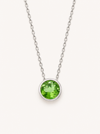 Funkelnde Edelstahl Kette mit 13 mm Stein Anhänger