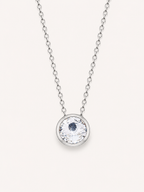 Funkelnde Edelstahl Kette mit 13 mm Stein Anhänger