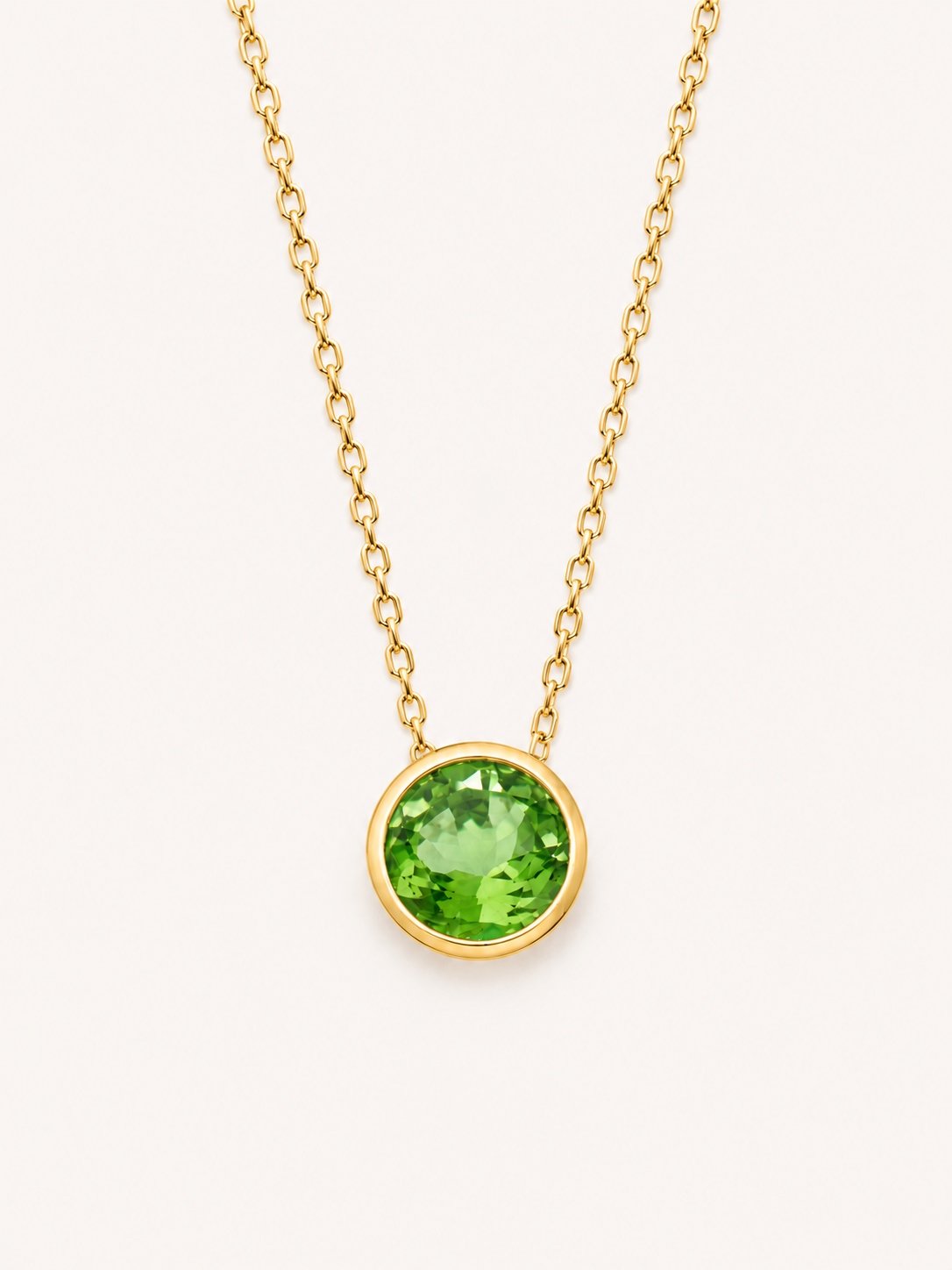 Funkelnde Edelstahl Kette mit 13 mm Stein Anhänger