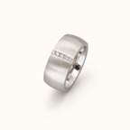 Eleganter Edelstahlring mit funkelnden Zirkonia Steinen