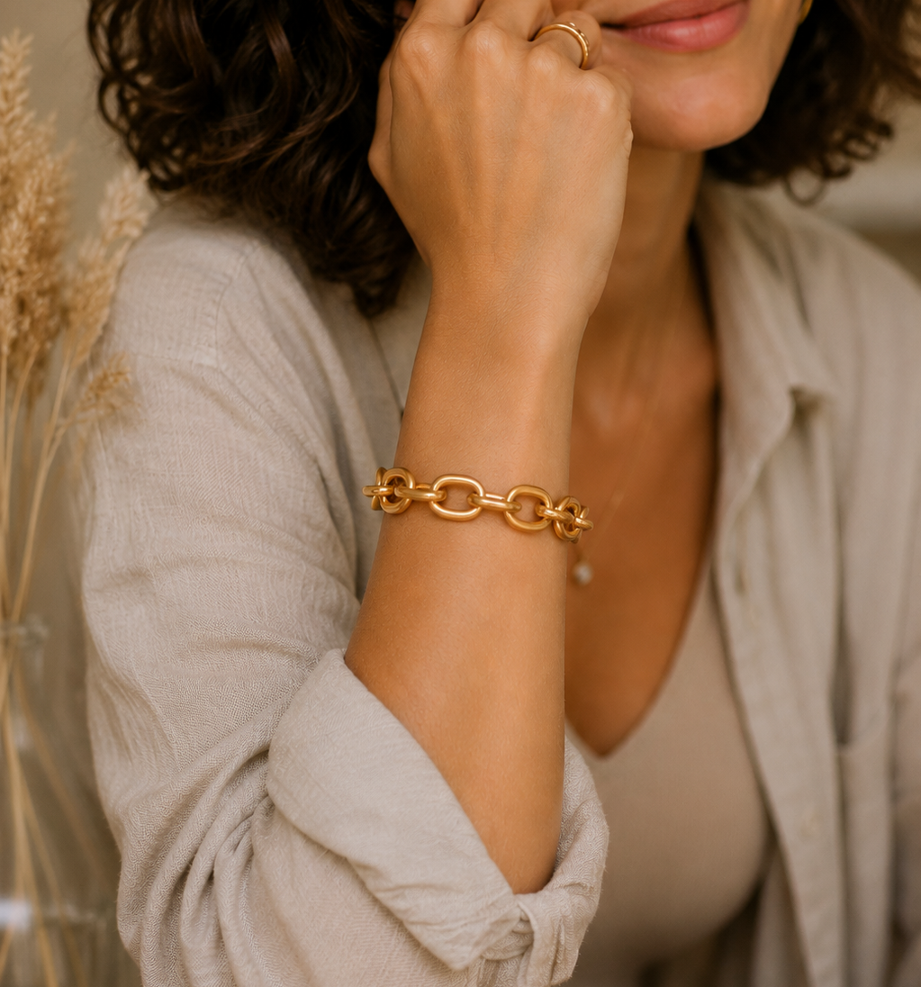 Edelstahl Gliederarmband