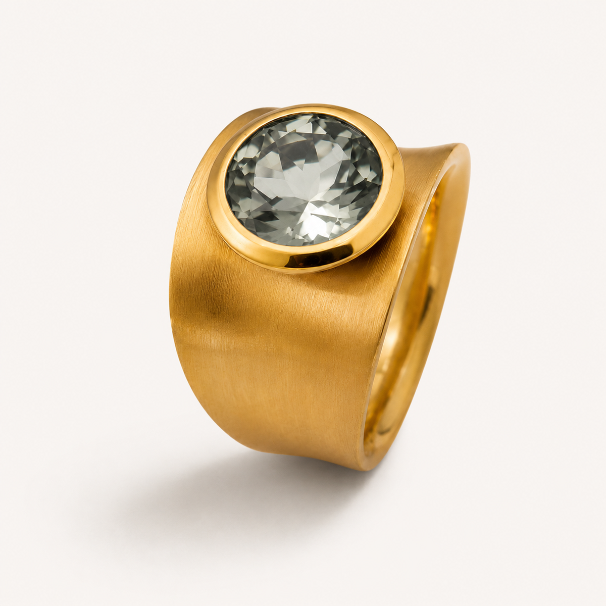 Statement Ring mit Wunschstein aus Edelstahl