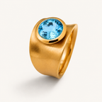 Statement Ring mit Wunschstein aus Edelstahl