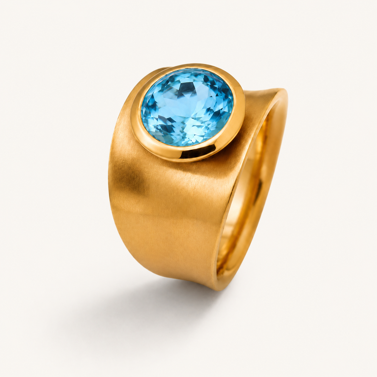 Statement Ring mit Wunschstein aus Edelstahl