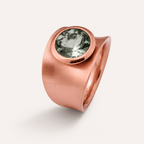 Statement Ring mit Wunschstein aus Edelstahl
