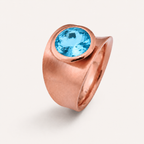Statement Ring mit Wunschstein aus Edelstahl