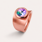 Statement Ring mit Wunschstein aus Edelstahl