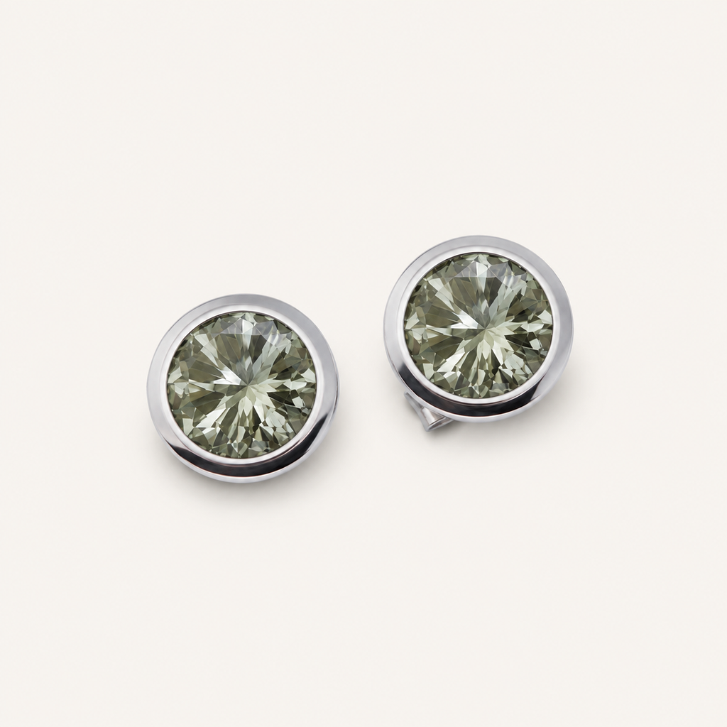 Edelstahl Ohrstecker mit funkelndem Stein 8mm