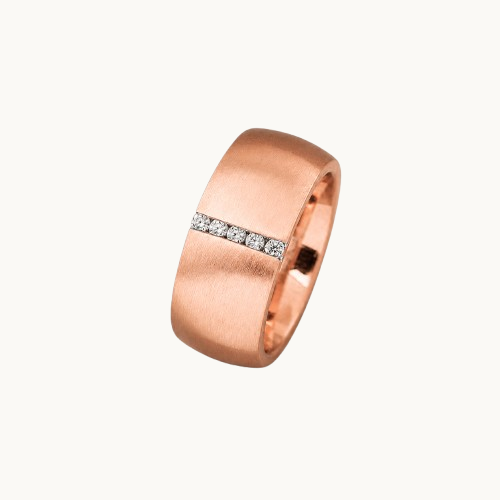 Eleganter Edelstahlring mit funkelnden Zirkonia Steinen