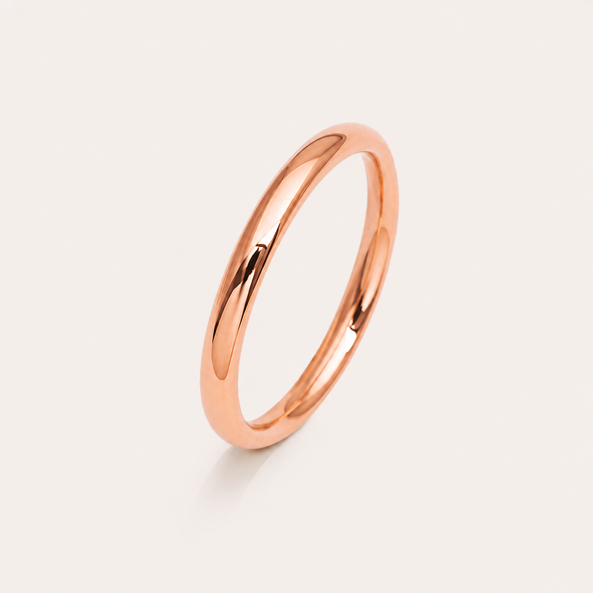 Schlichter Edelstahlring 2 mm