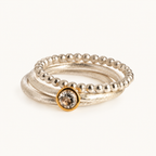 Stacking Ring Set mit weißem Topas · 3-teilig